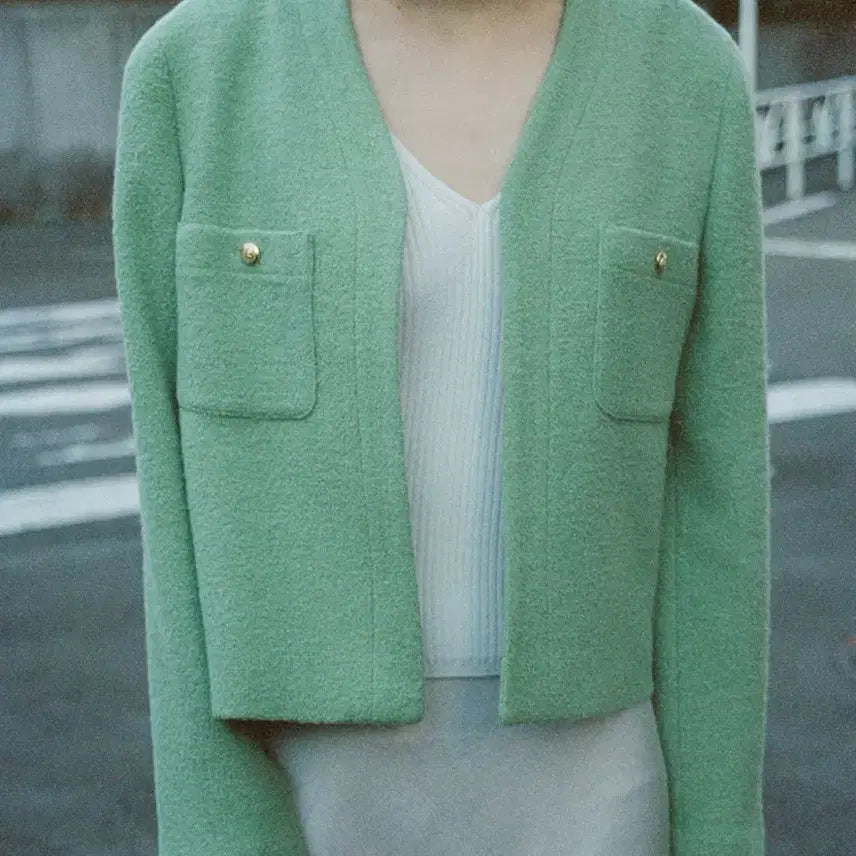 [BUNJANG] Urbanic30 Luce Jacket Tweed Mint / 얼바닉30 URBANIC30 루체자켓 트위드 민트