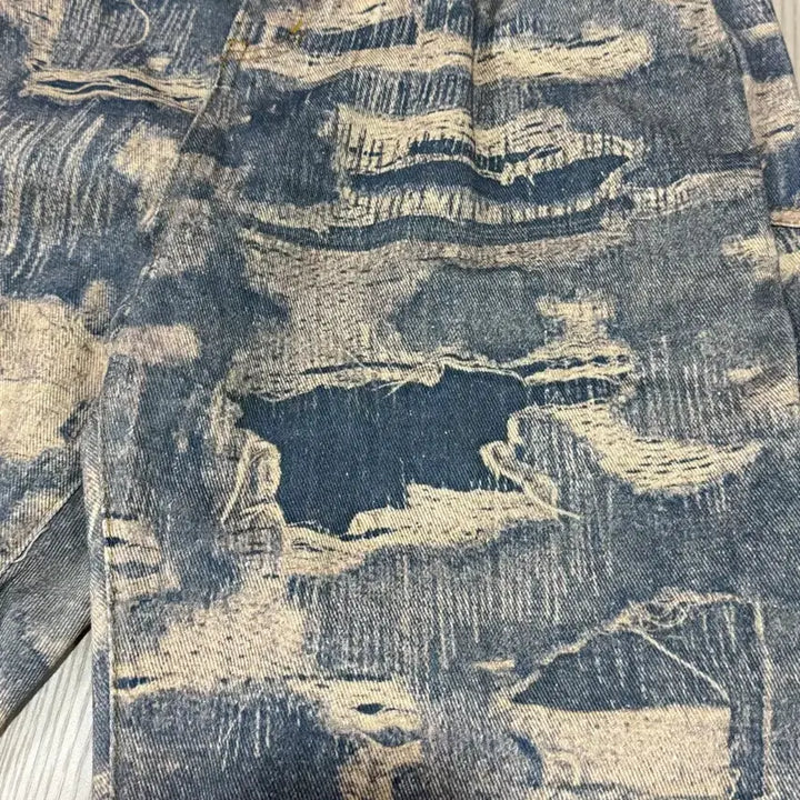 [BUNJANG] Cotton Denim Pattern Pants Size 33 / 패턴 코튼 데님스타일 팬츠 사이즈33 미사용