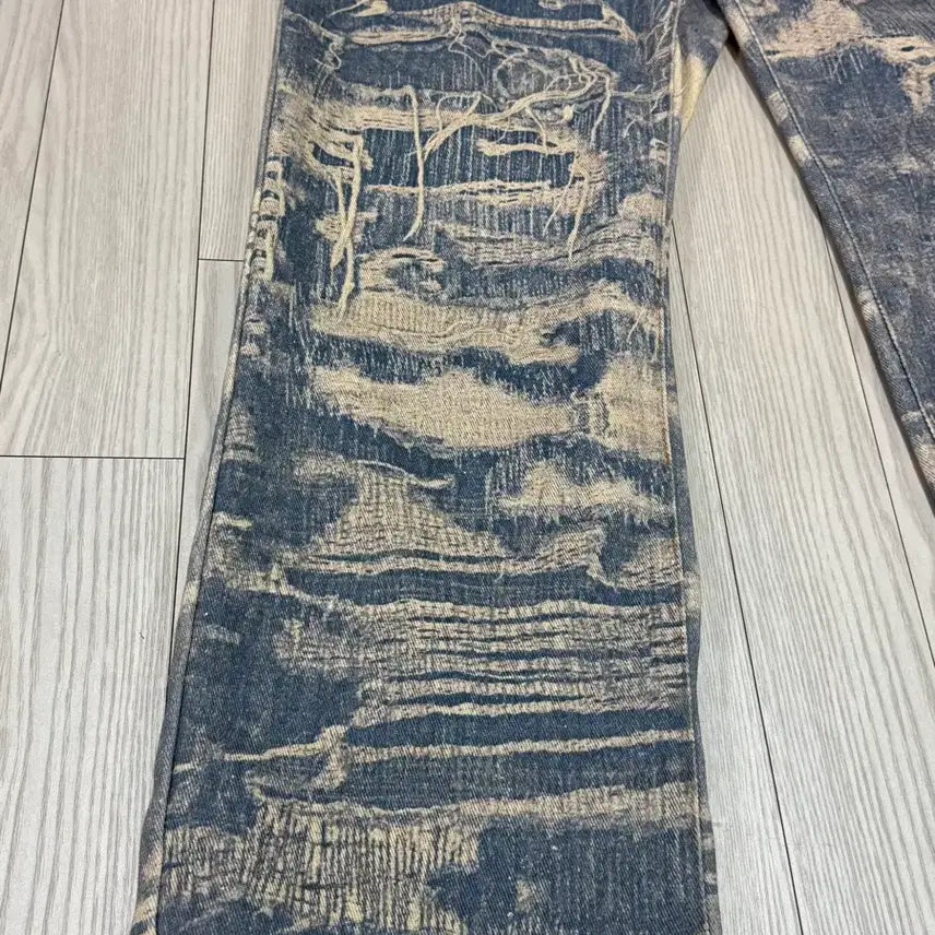 [BUNJANG] Cotton Denim Pattern Pants Size 33 / 패턴 코튼 데님스타일 팬츠 사이즈33 미사용