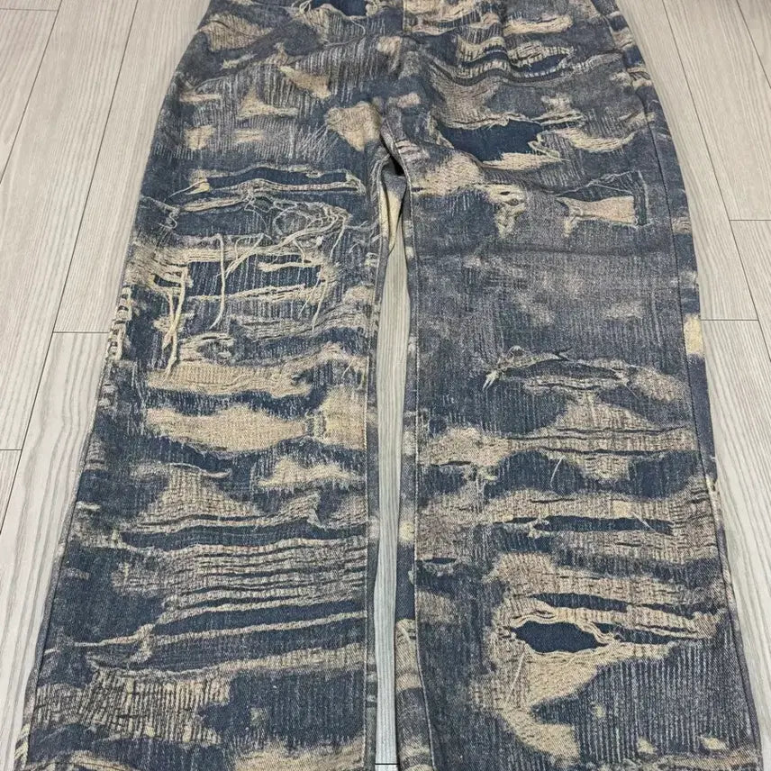 [BUNJANG] Cotton Denim Pattern Pants Size 33 / 패턴 코튼 데님스타일 팬츠 사이즈33 미사용