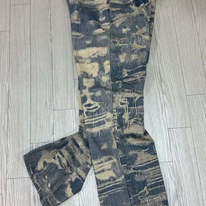 [BUNJANG] Cotton Denim Pattern Pants Size 33 / 패턴 코튼 데님스타일 팬츠 사이즈33 미사용