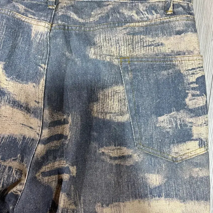 [BUNJANG] Cotton Denim Pattern Pants Size 33 / 패턴 코튼 데님스타일 팬츠 사이즈33 미사용