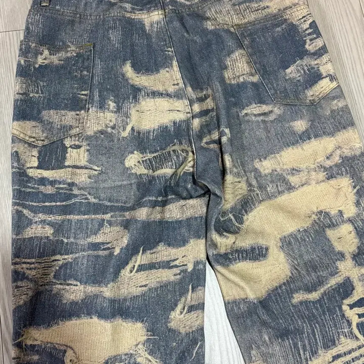 [BUNJANG] Cotton Denim Pattern Pants Size 33 / 패턴 코튼 데님스타일 팬츠 사이즈33 미사용