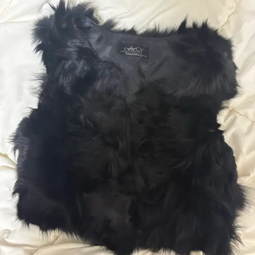 [BUNJANG] Fur Vest / FurCN 검정 퍼 베스트 조끼
