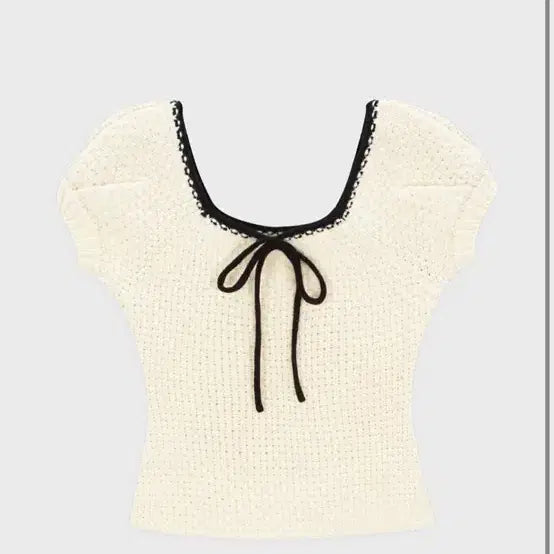 [BUNJANG] Sienne Puff Half Knit / 시눈 반팔니트
