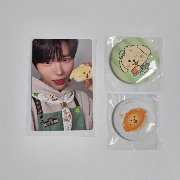 [SOLD OUT] 위시베이커리 구매 특전 포카 가챠 핀배지 재희 댕트리버