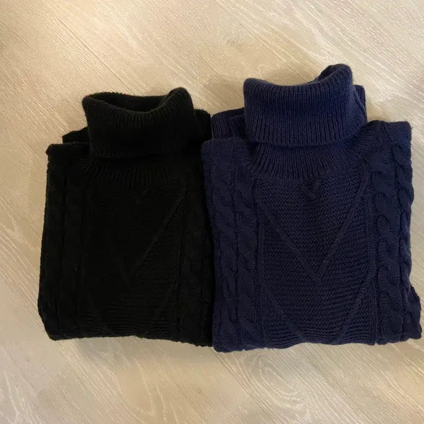 [BUNJANG] Fisherman Cashmere Blend Turtleneck Sweater / 피셔맨 터틀넥 니트(영국)