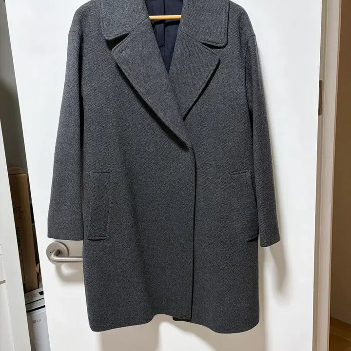 [BUNJANG] COS Wool Blend Herringbone Peacoat / COS/ 울 혼방 헤링본 반코트