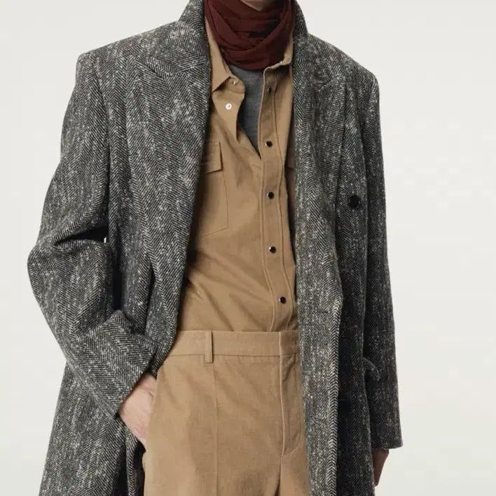 [BUNJANG] RECTO Herringbone Double Coat / [M] 렉토 25FW 헤링본 더블 코트 판매합니다