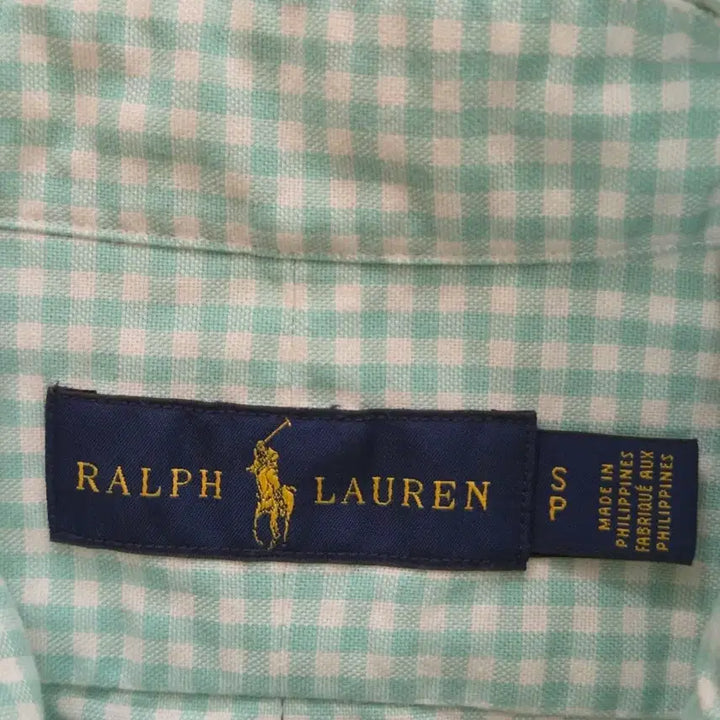 [BUNJANG] Polo Ralph Lauren Mint Check Shirt / 폴로 랄프로렌 긴팔 민트체크 셔츠
