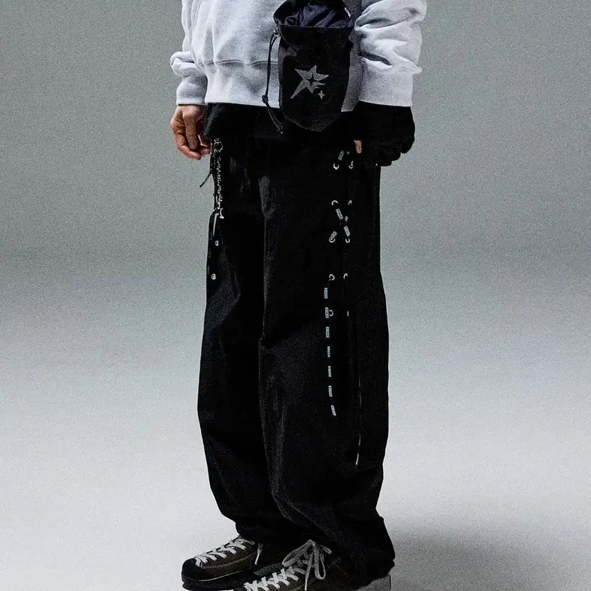 [BUNJANG] Cravity Side Lace-up Wide Pants / 크럭시 사이드 레이스업 와이드팬츠 새제품 싸게 팔아요