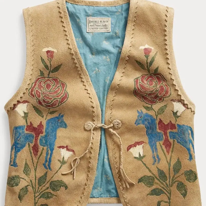 [BUNJANG] Polo Ralph Lauren Hand-Painted Western Vest / 폴로 랄프로렌 핸드패인팅 웨스턴 베스트