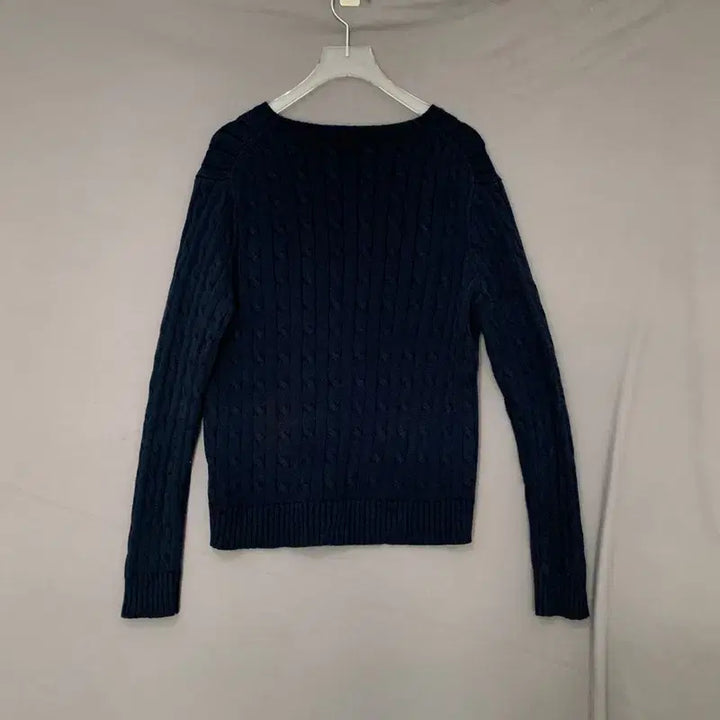 [BUNJANG] Women's Navy Cable Knit Sweater / L 폴로랄프로렌 여성 네이비 꽈배기 케이블 니트