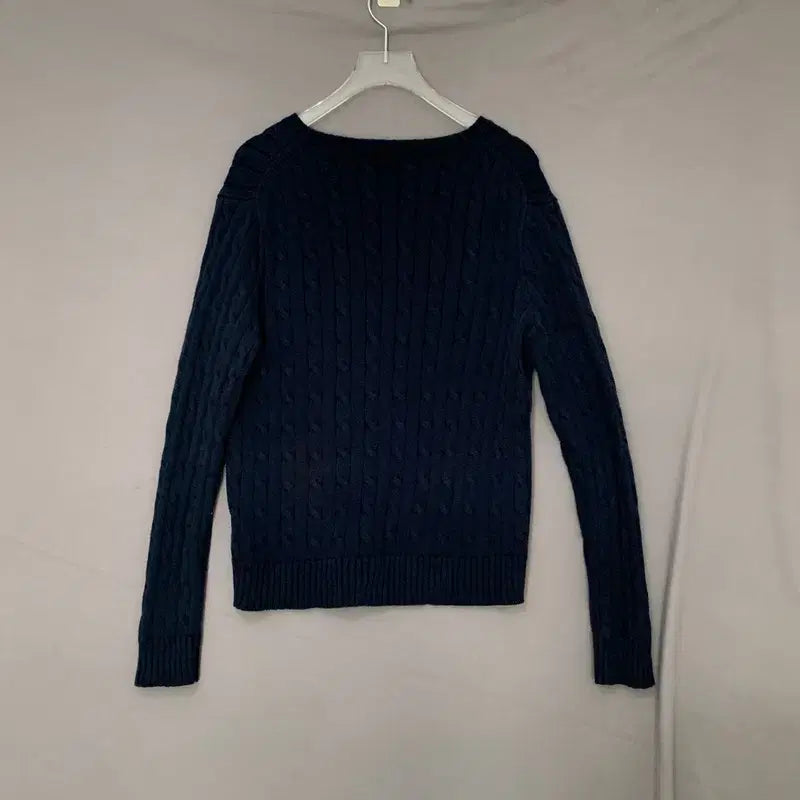 [BUNJANG] Women's Navy Cable Knit Sweater / L 폴로랄프로렌 여성 네이비 꽈배기 케이블 니트