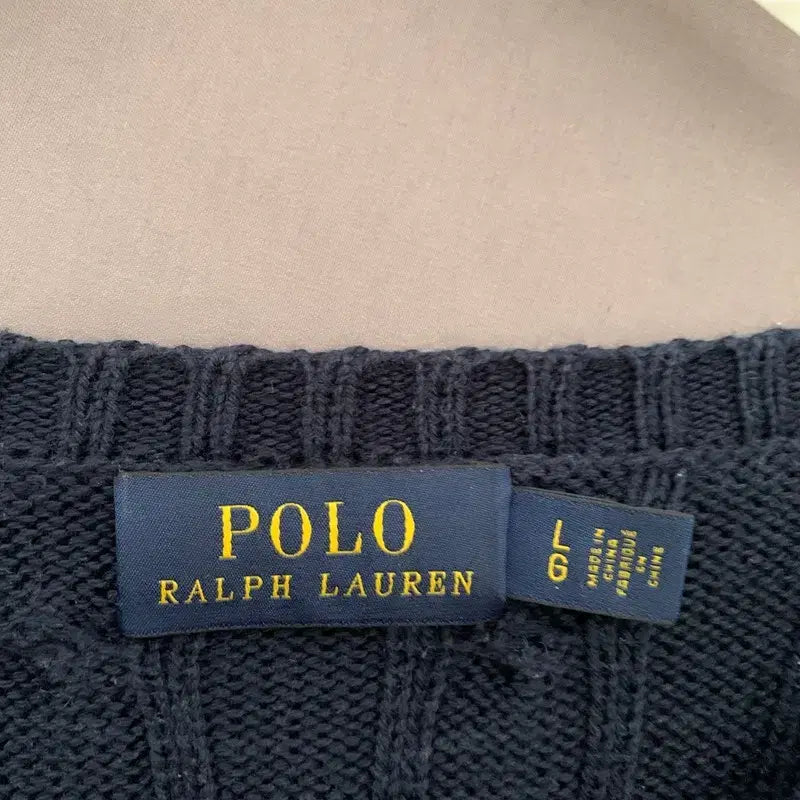 [BUNJANG] Women's Navy Cable Knit Sweater / L 폴로랄프로렌 여성 네이비 꽈배기 케이블 니트