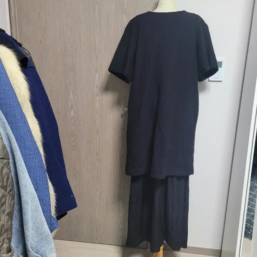 [BUNJANG] Sumisumi Black Long Dress / 주말특가!!  수미수미 블랙 롱 원피스 레이어드 스타일 free