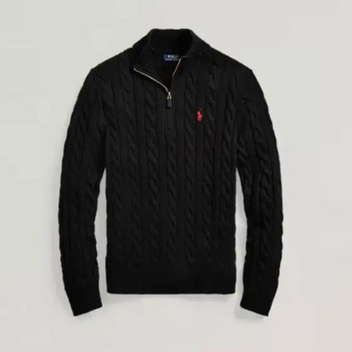 [BUNJANG] Polo Cable Knit Half-Zip Sweater / 새상품/100%정품)) 폴로 꽈배기 반집업 니트