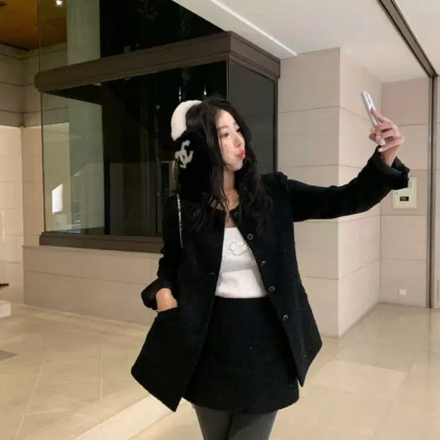 [BUNJANG] Cignature Glitter Tweed Jacket + Skirt Set / 시예 Gliter tweed jacket+skirt 세트