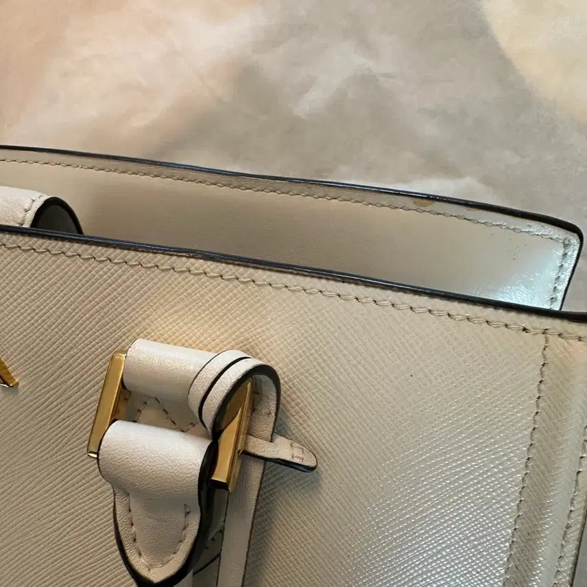 [BUNJANG] Prada Saffiano Tote Bag / 프라다 사피아노 토트백 화이트 판매 정품보증서 더스트백 포함
