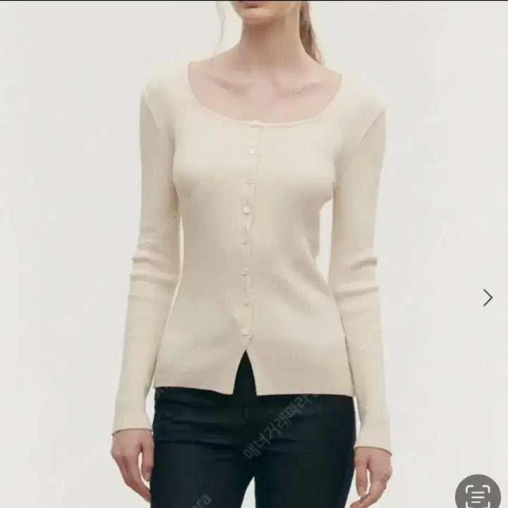 [BUNJANG] CIE Leah Square Button Knit Cardigan M / 시에 sie 레아 스퀘어 버튼 니트 가디건 m사이즈