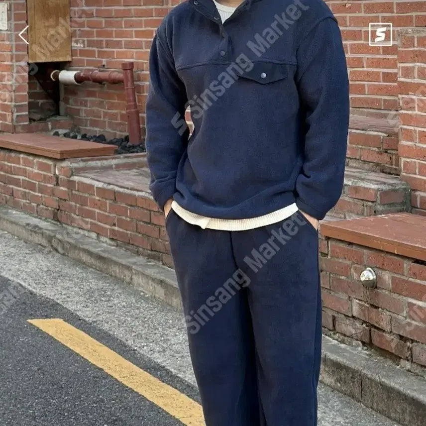 [BUNJANG] Unisex Fleece Lined Set / 겨울세일 2종셋업 기모후리스 세트 남여공용