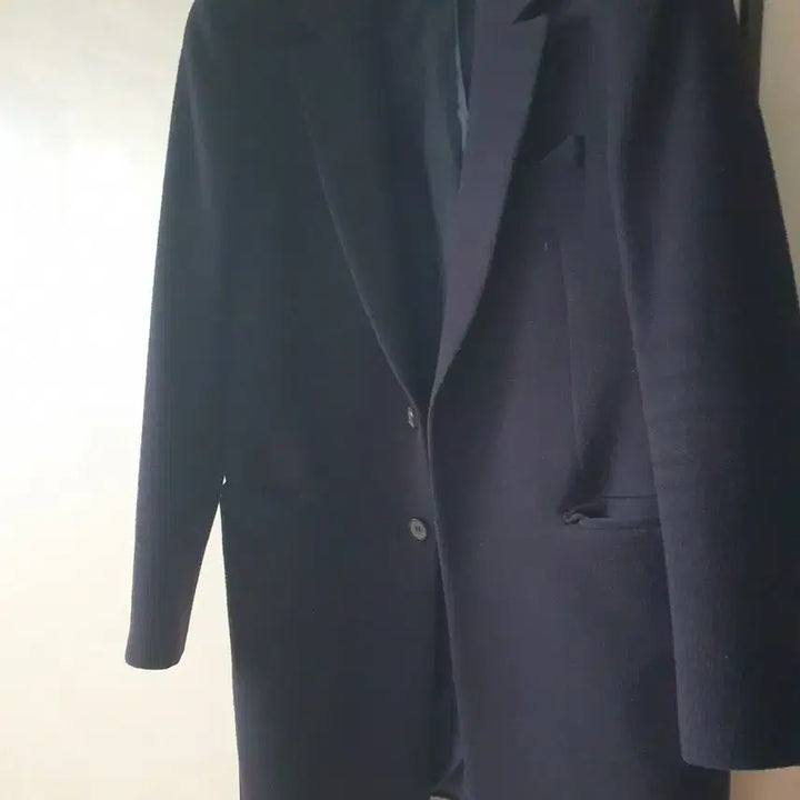 [SOLD OUT] 송지오옴므 네이비색 캐시미어 블랜드 싱글 코트
