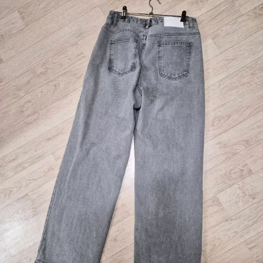 [BUNJANG] Gray Wide Denim Pants / 그레이 와이드 데님 팬츠