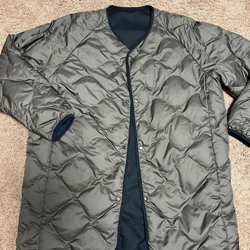 [BUNJANG] Nanamica Reversible Padded Coat - Navy/Gray / 나나미카 리버시블 패딩 코트 japan