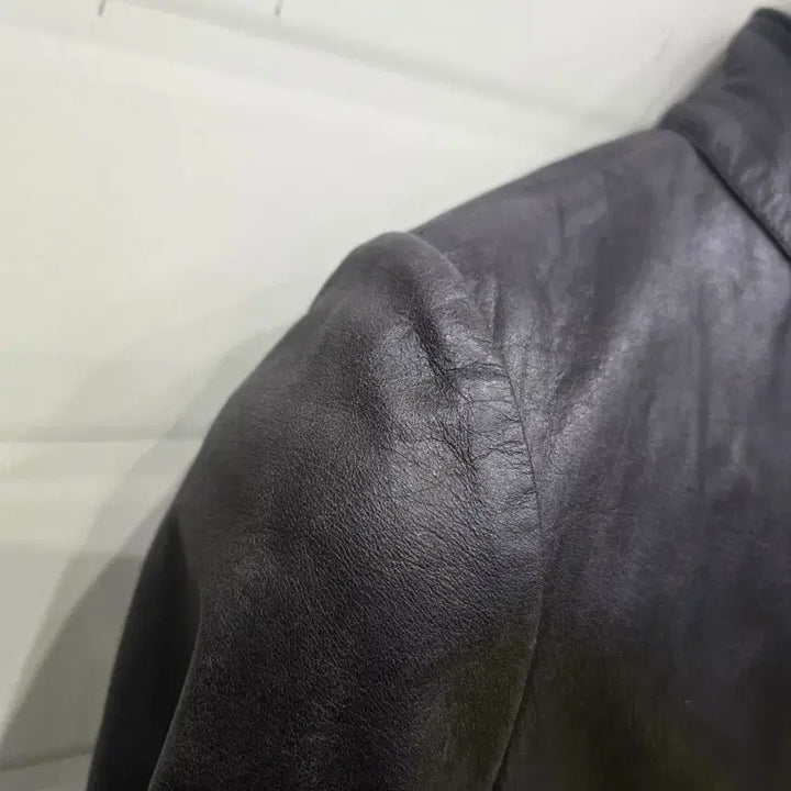 [BUNJANG] RAPISARDI Suede Leather Check Lined Coat / RAPISARDI 체크 안감 소가죽 코트 S