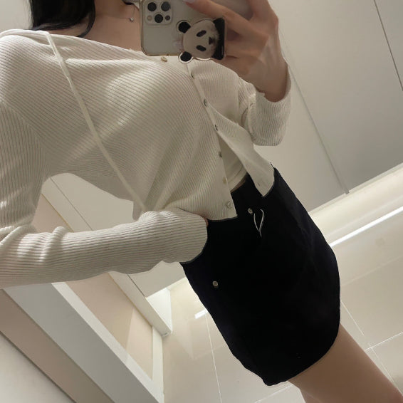 [BUNJANG] Natural Ribbed Hoodie Cardigan / 네추럴 골지 후디 가디건