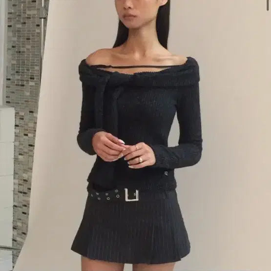 [BUNJANG] Forring Charcoal Knit Sweater / 포어링 니트