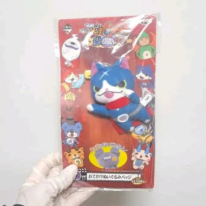 [BUNJANG] Yo-kai Watch Jibanyan, Whisper, Komajiro, Komasan, Hovernyan Plush Badge Set / 요괴워치 인형 배지 뱃지 반프레소 지바냥 백멍이 황멍이 위스퍼 부유냥