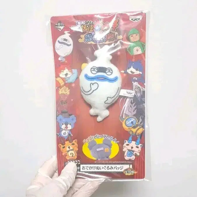 [BUNJANG] Yo-kai Watch Jibanyan, Whisper, Komajiro, Komasan, Hovernyan Plush Badge Set / 요괴워치 인형 배지 뱃지 반프레소 지바냥 백멍이 황멍이 위스퍼 부유냥