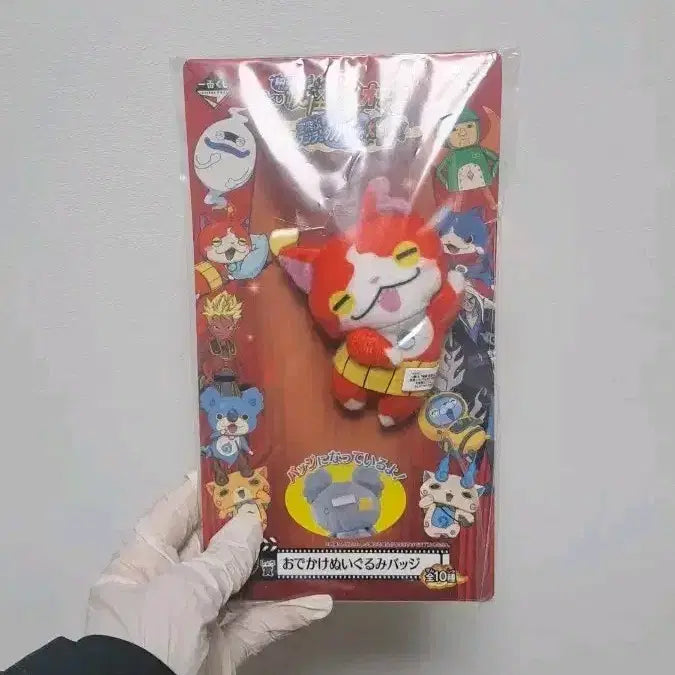 [BUNJANG] Yo-kai Watch Jibanyan, Whisper, Komajiro, Komasan, Hovernyan Plush Badge Set / 요괴워치 인형 배지 뱃지 반프레소 지바냥 백멍이 황멍이 위스퍼 부유냥