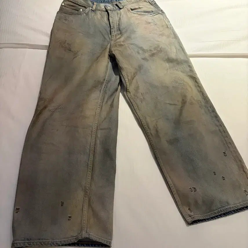 [BUNJANG] Ancellm #03 AGING01 Indigo Pants / 안셀름 Ancellm #03 AGING01 PANTS - Indigo