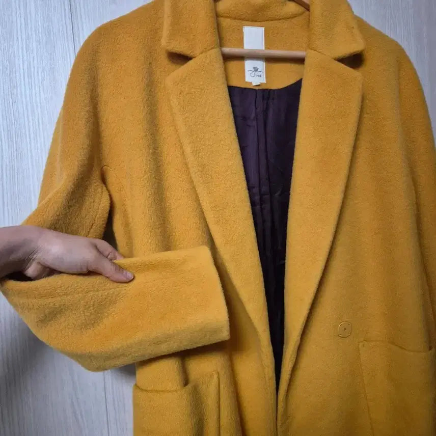 [BUNJANG] O'2nd Mustard Wool Angora Coat / 오즈세컨 머스타드 울앙고라 코트 55-66