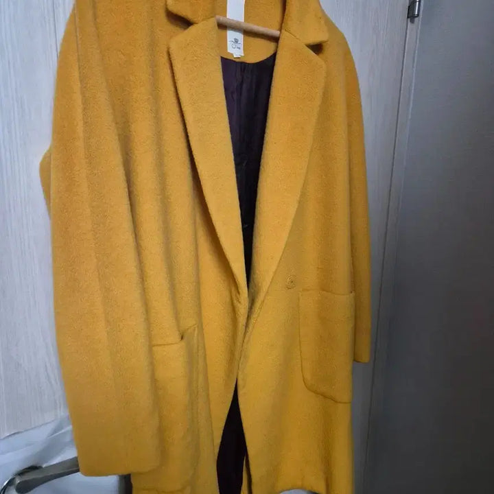 [BUNJANG] O'2nd Mustard Wool Angora Coat / 오즈세컨 머스타드 울앙고라 코트 55-66