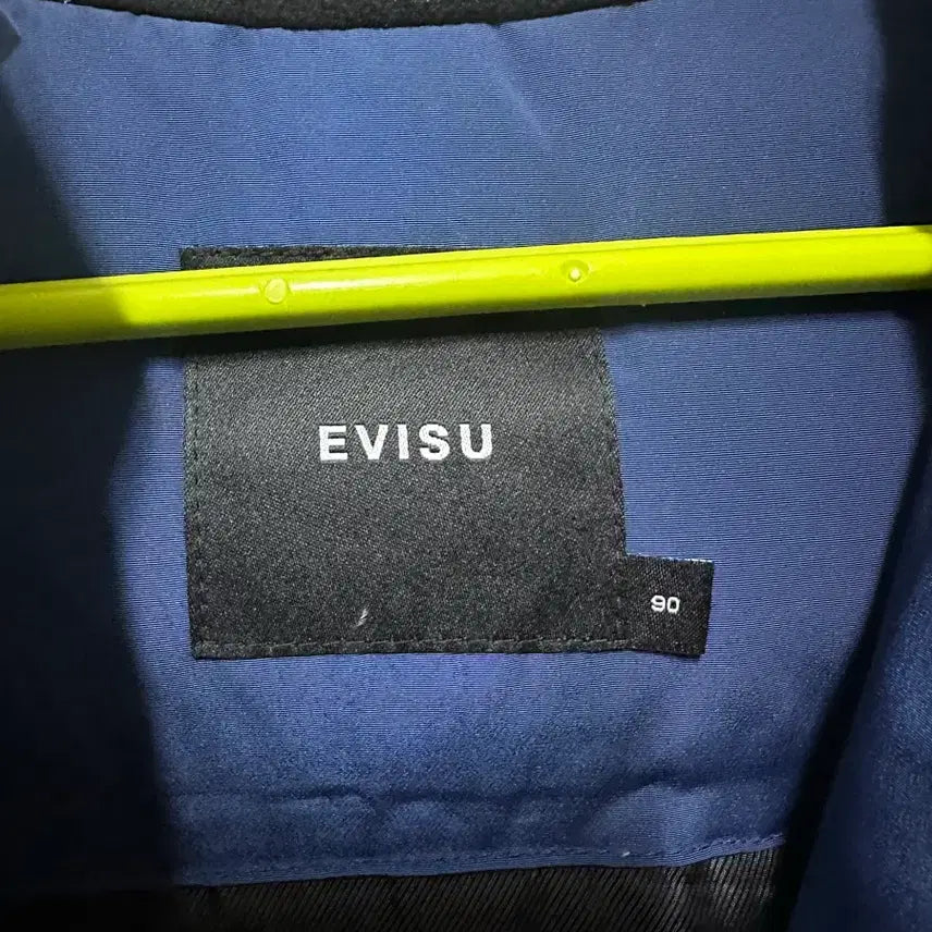 [BUNJANG] EVISU Unisex Hooded Down Padded Jacket Navy (S) / 에비수 패딩 점퍼 남여공용