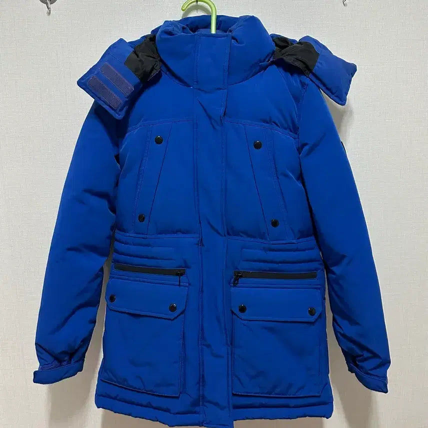 [BUNJANG] GUESS Unisex Blue Duck Down Padded Jumper XS / 게스 패딩 점퍼 남여공용