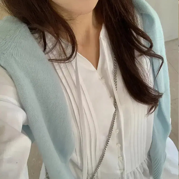 [BUNJANG] French.Of Botti Strap Ruffle Mini Dress / 프렌치오브 보티 스트랩 긴팔 미니 원피스