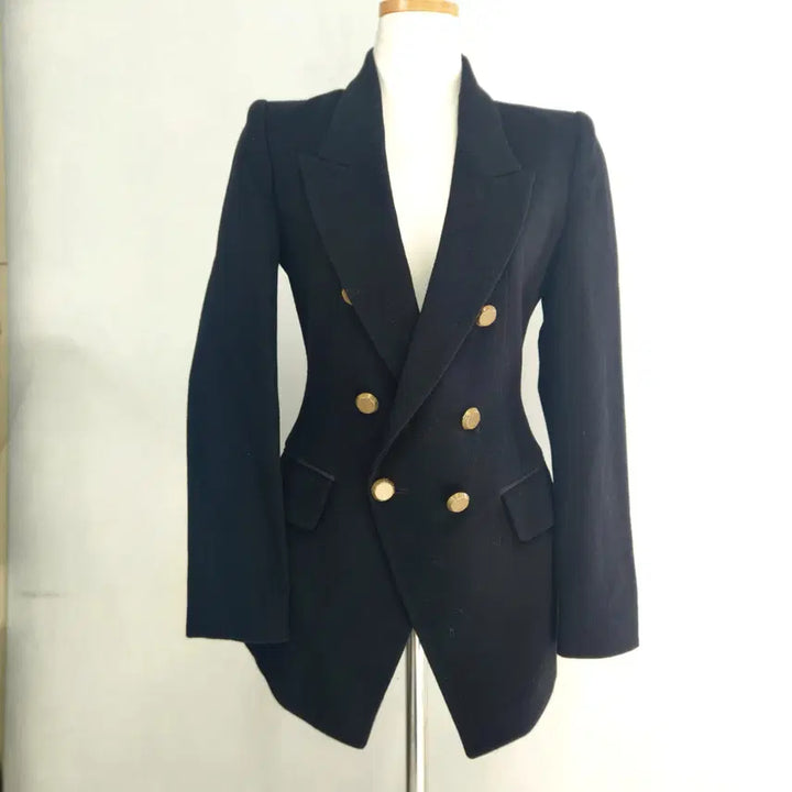 [BUNJANG] VOV Gold Button Wool Double-Breasted Blazer (Black) 55 / VOV 금장 더블 버튼 울 자켓 (블랙) 55