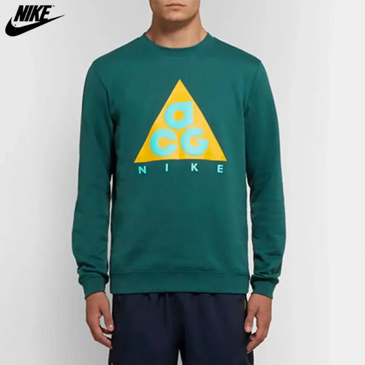 [BUNJANG] Nike ACG Green Logo Sweatshirt / NIKE ACG 로고 그린컬러 맨투맨 스웻셔츠