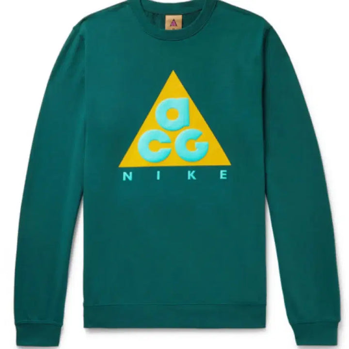 [BUNJANG] Nike ACG Green Logo Sweatshirt / NIKE ACG 로고 그린컬러 맨투맨 스웻셔츠