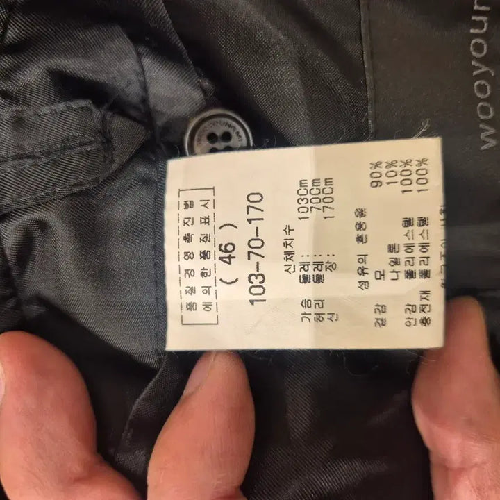 [BUNJANG] Wooyoungmi Double Button Short Coat / 우영미 블랙 더블 버튼 숏 코트