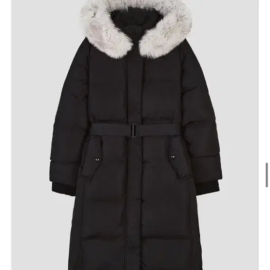 [BUNJANG] Clavis Fox Fur Belted Long Duck Down Long Padding / 66) 클라비스 폭스퍼 벨티드 롱 덕다운 롱패딩