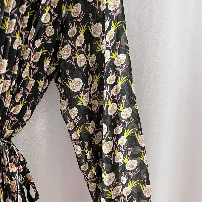 [BUNJANG] Floral Pleated Long Dress / 봄옷 잔꽃 플리츠 롱 원피스