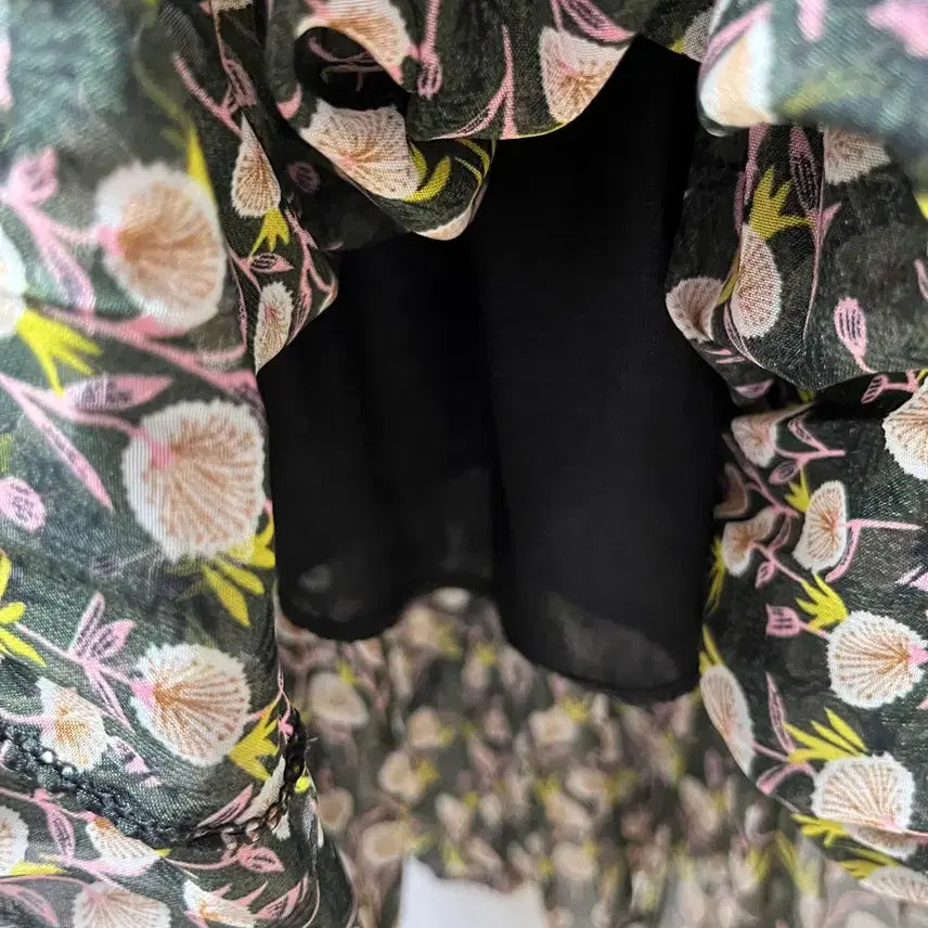 [BUNJANG] Floral Pleated Long Dress / 봄옷 잔꽃 플리츠 롱 원피스