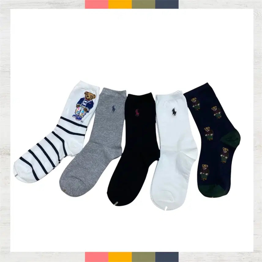 [BUNJANG] Polo Ralph Lauren Bear Women's Socks Set / [정품 새상품] 폴로랄프로렌 베어 여성 양말 세트