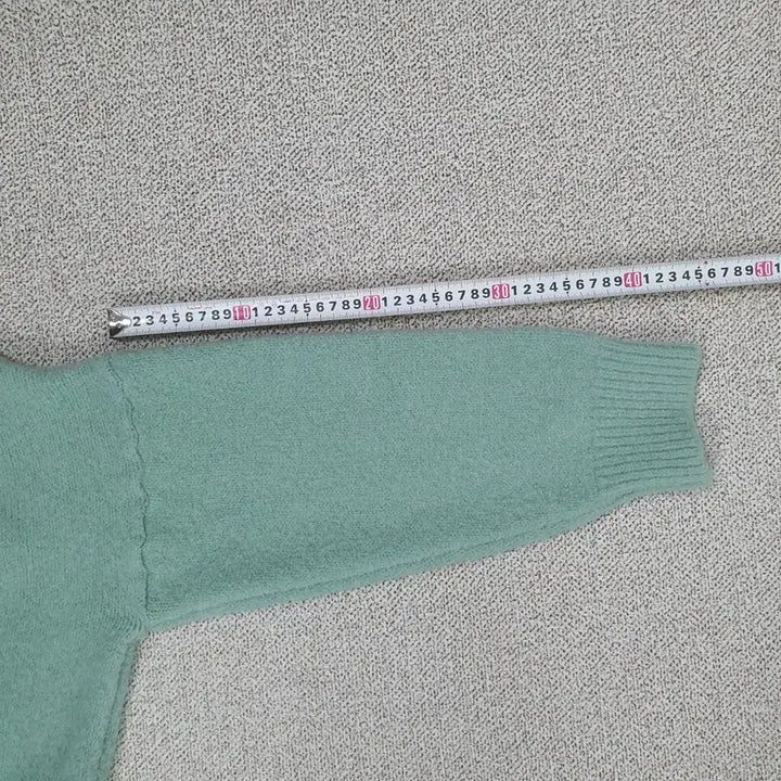 [BUNJANG] Lace Point Mint Green Knit Top / 0070.레이스 포인트 민트색 니트