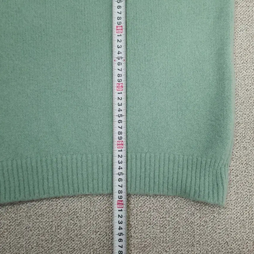 [BUNJANG] Lace Point Mint Green Knit Top / 0070.레이스 포인트 민트색 니트
